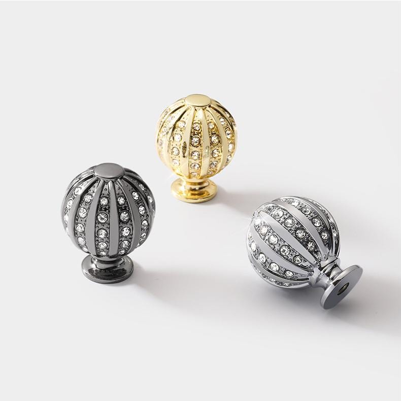 Crimea Knob Cabinet Pull in Black & Gold