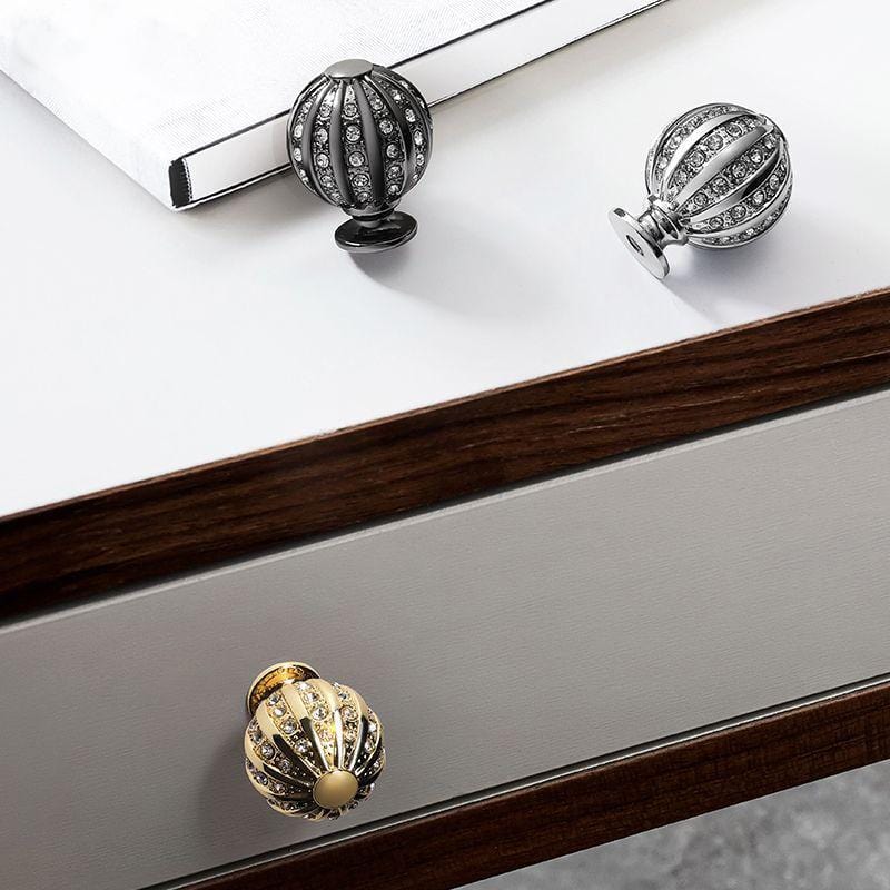 Crimea Knob Cabinet Pull in Black & Gold