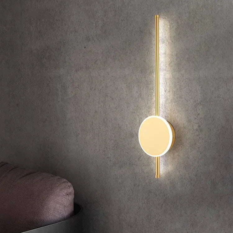 Merida Slim Wall Light in Black & Gold