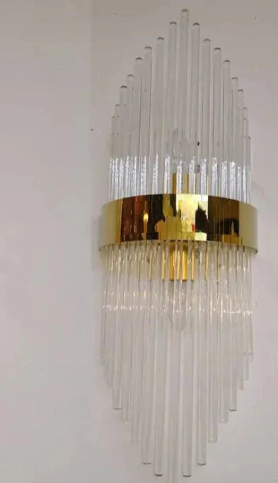 Opulent Glow Wall Light in Transparent & With Gold