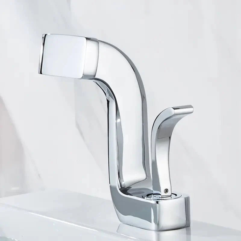 Lumina Glide Faucet in White & Gold & Black & Gold