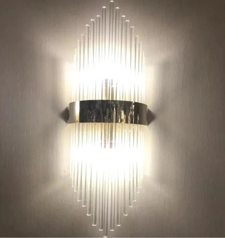 Opulent Glow Wall Light in Transparent & With Gold