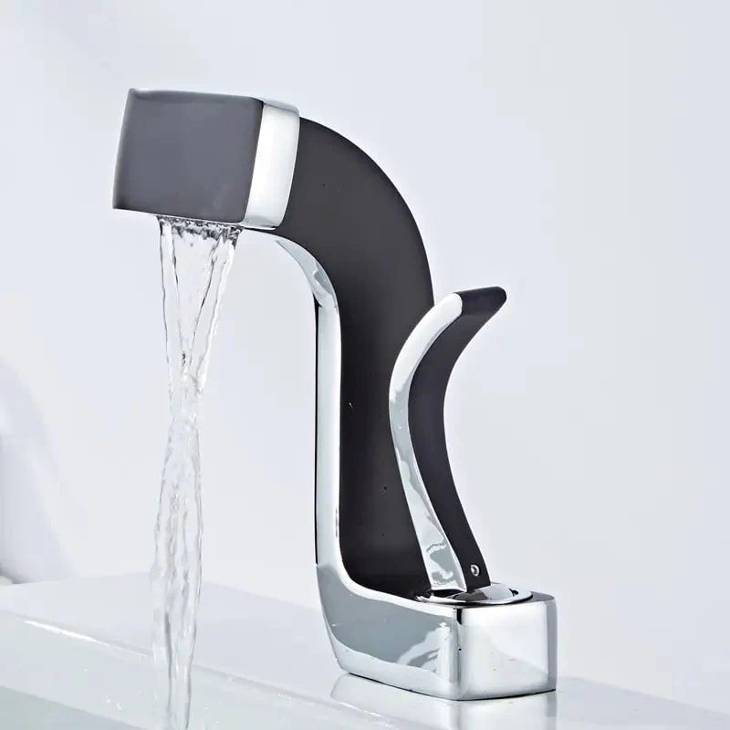Lumina Glide Faucet in White & Gold & Black & Gold