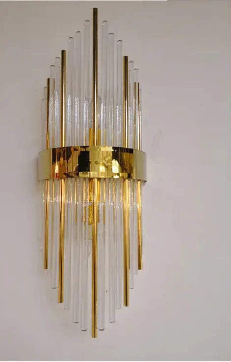 Opulent Glow Wall Light in Transparent & With Gold