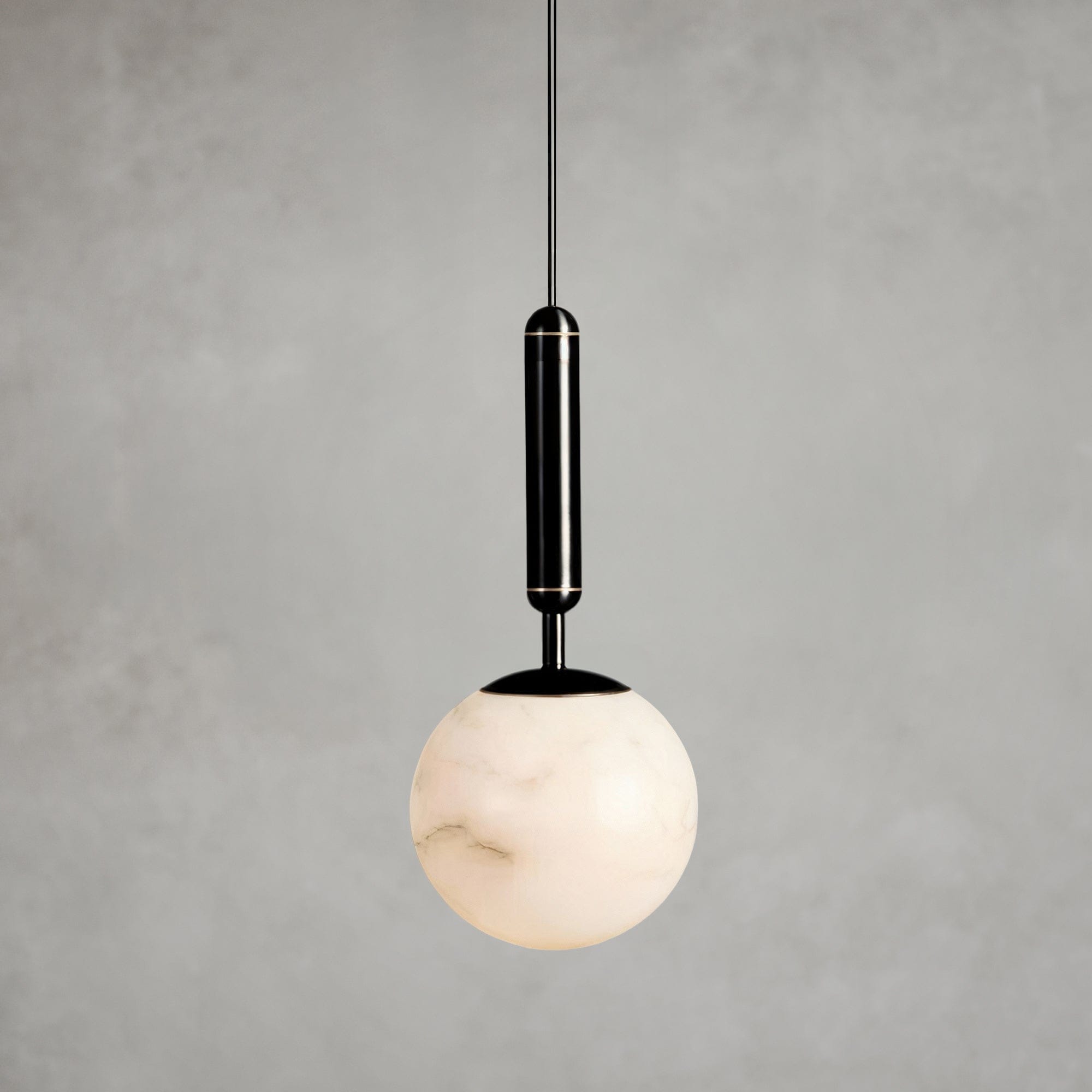Hera Round Pendant Light in Copper & Black