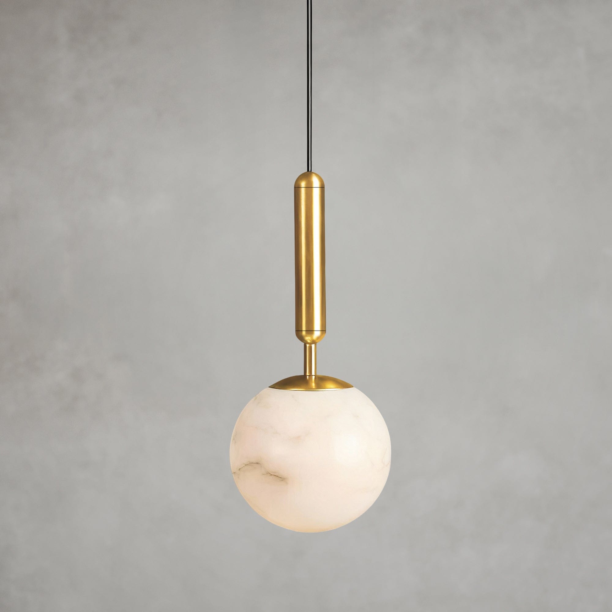 Hera Round Pendant Light in Copper & Black
