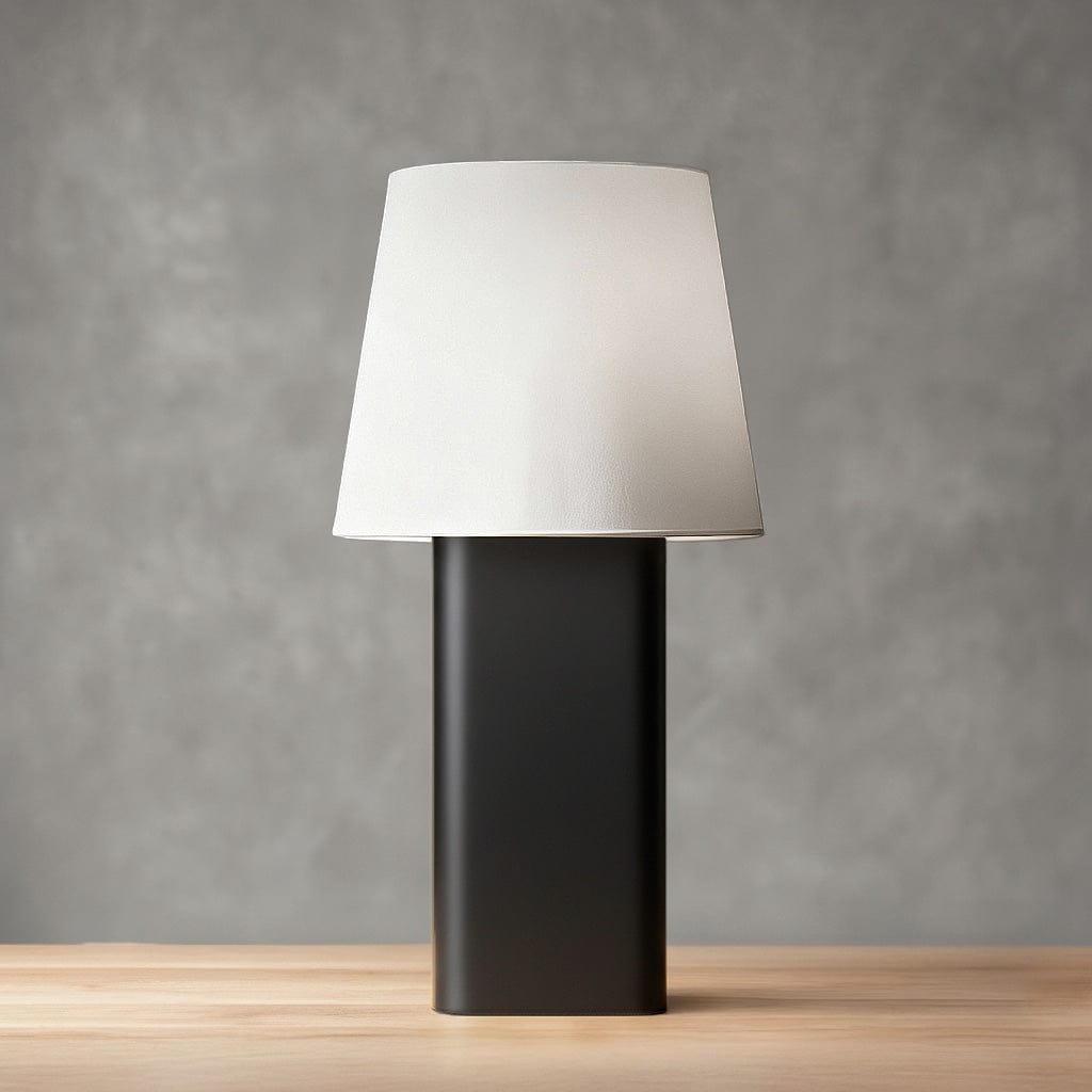 Ovale Table Lamp in Pewter & Brass