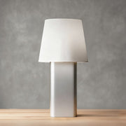 Ovale Table Lamp in Pewter & Brass