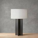 Axis Table Lamp in Bronze & Pewter
