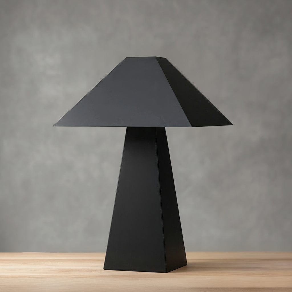 Pyramid Table Lamp in Bronze & Pewter