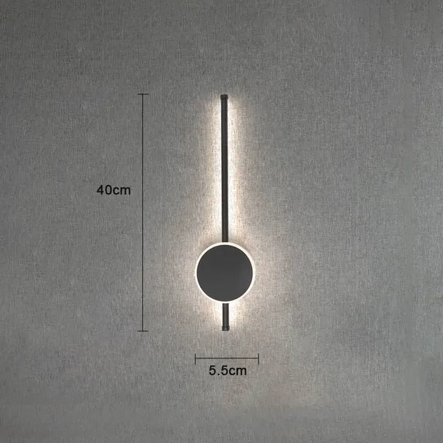 Merida Slim Wall Light in Black & Gold