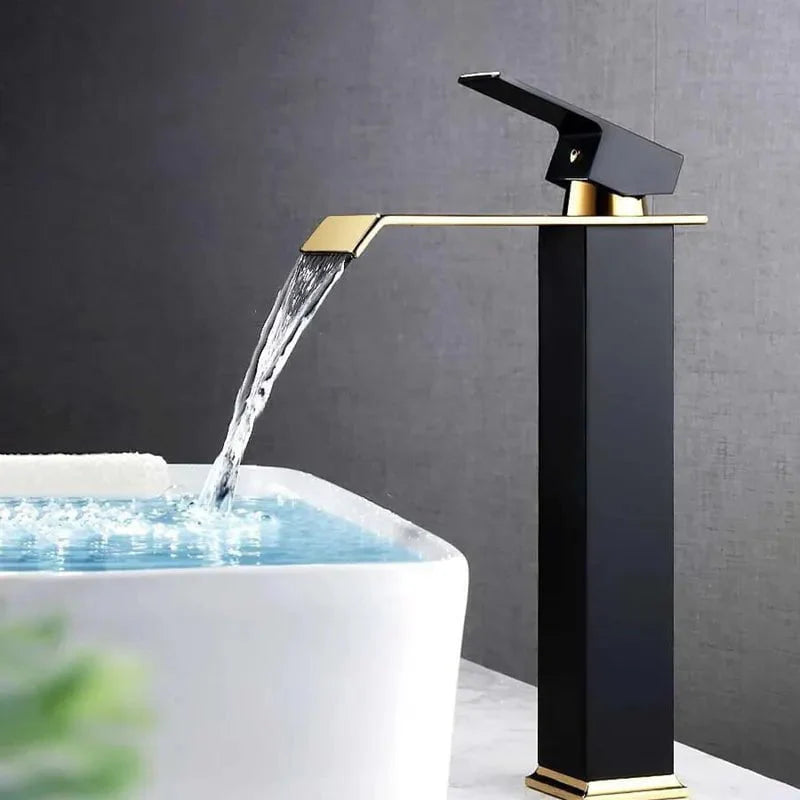 Flow Wave Faucet in Chrome & Black