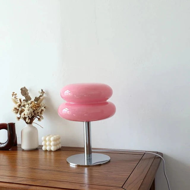 Bubble Tart Table Lamp in Pink & White