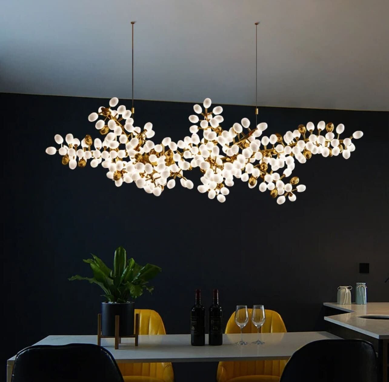 Marinae Chandelier in Polished Gold & Satin Brass