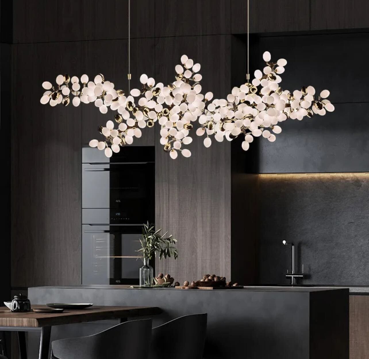 Marinae Chandelier in Polished Gold & Satin Brass