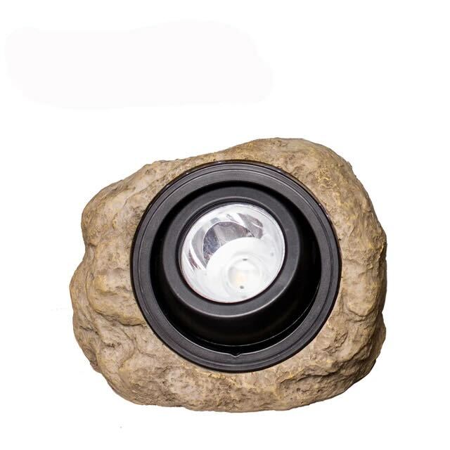 Rocky Solar Garden Light in Granite & Basalt