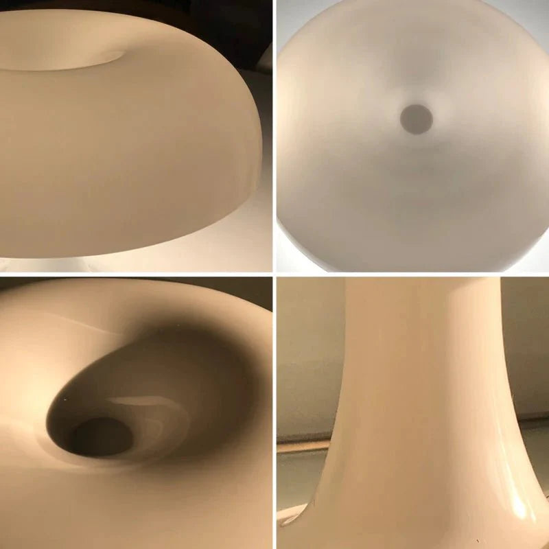 Mushroom Table Lamp in White & Orange