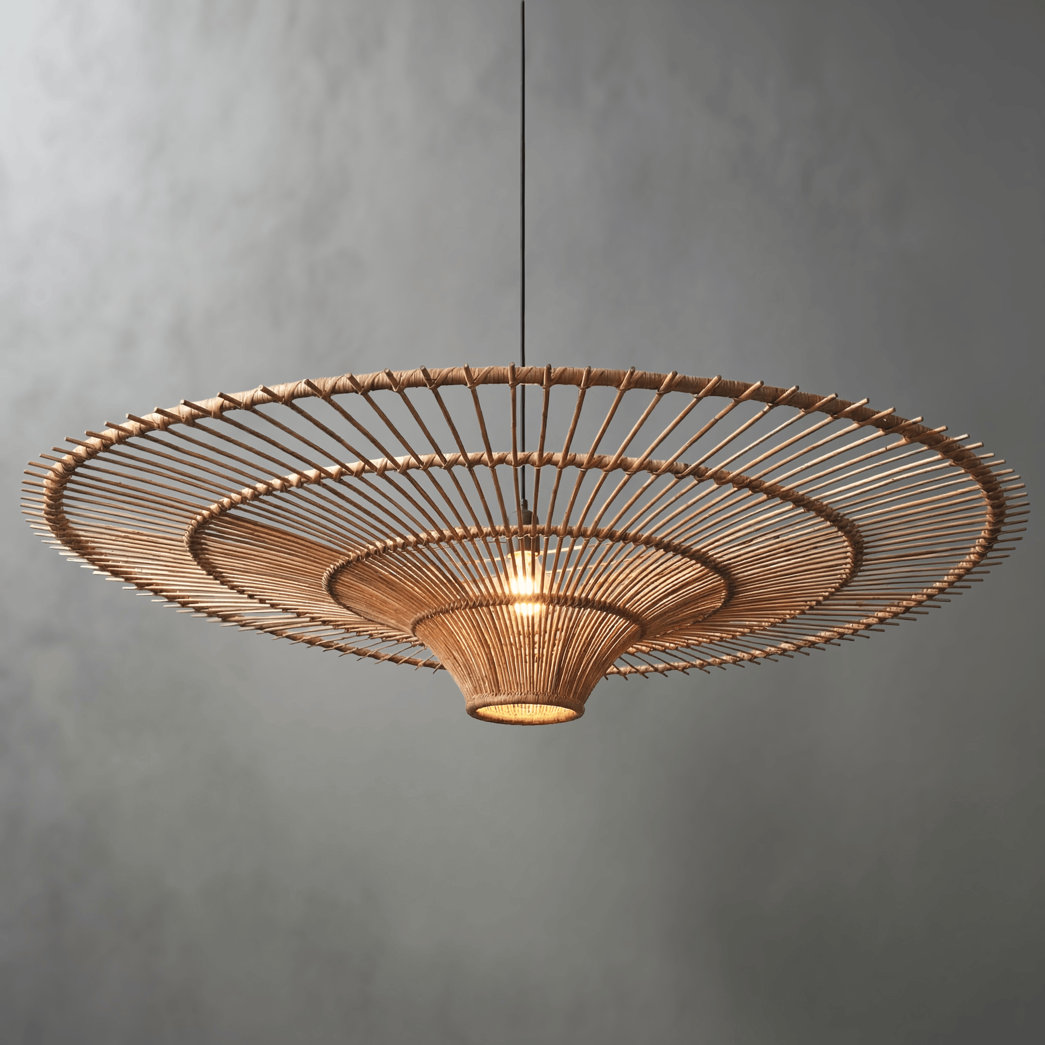 Kairo Rattan Chandelier in Brown Rattan