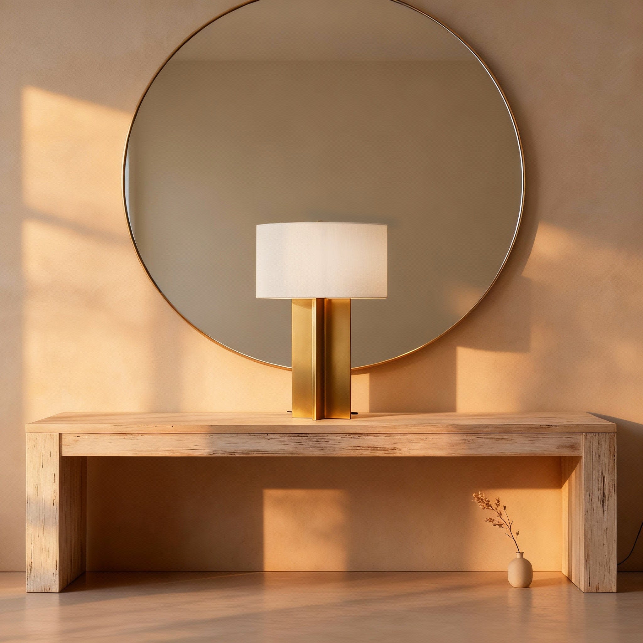 Axis Table Lamp in Bronze & Pewter