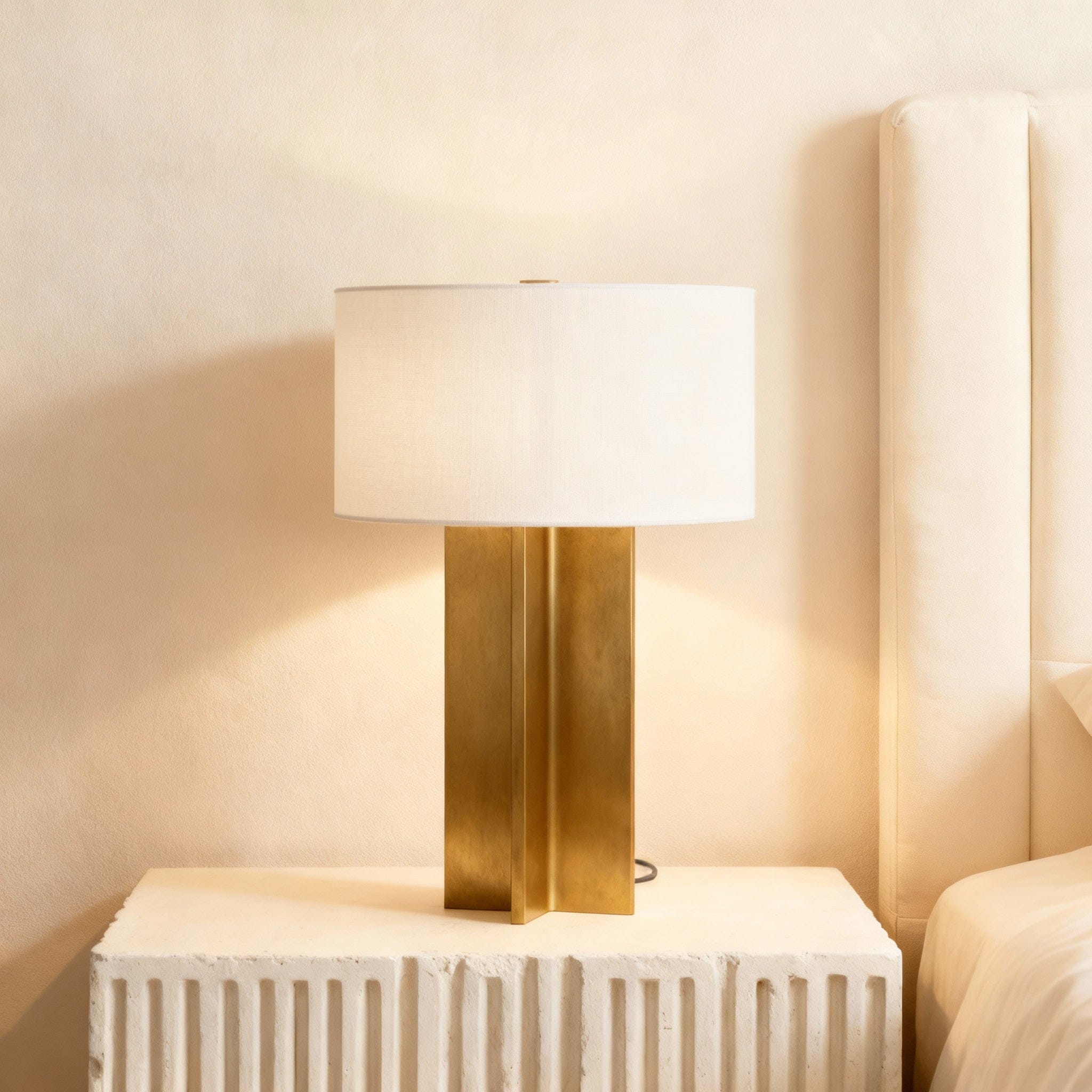 Axis Table Lamp in Bronze & Pewter