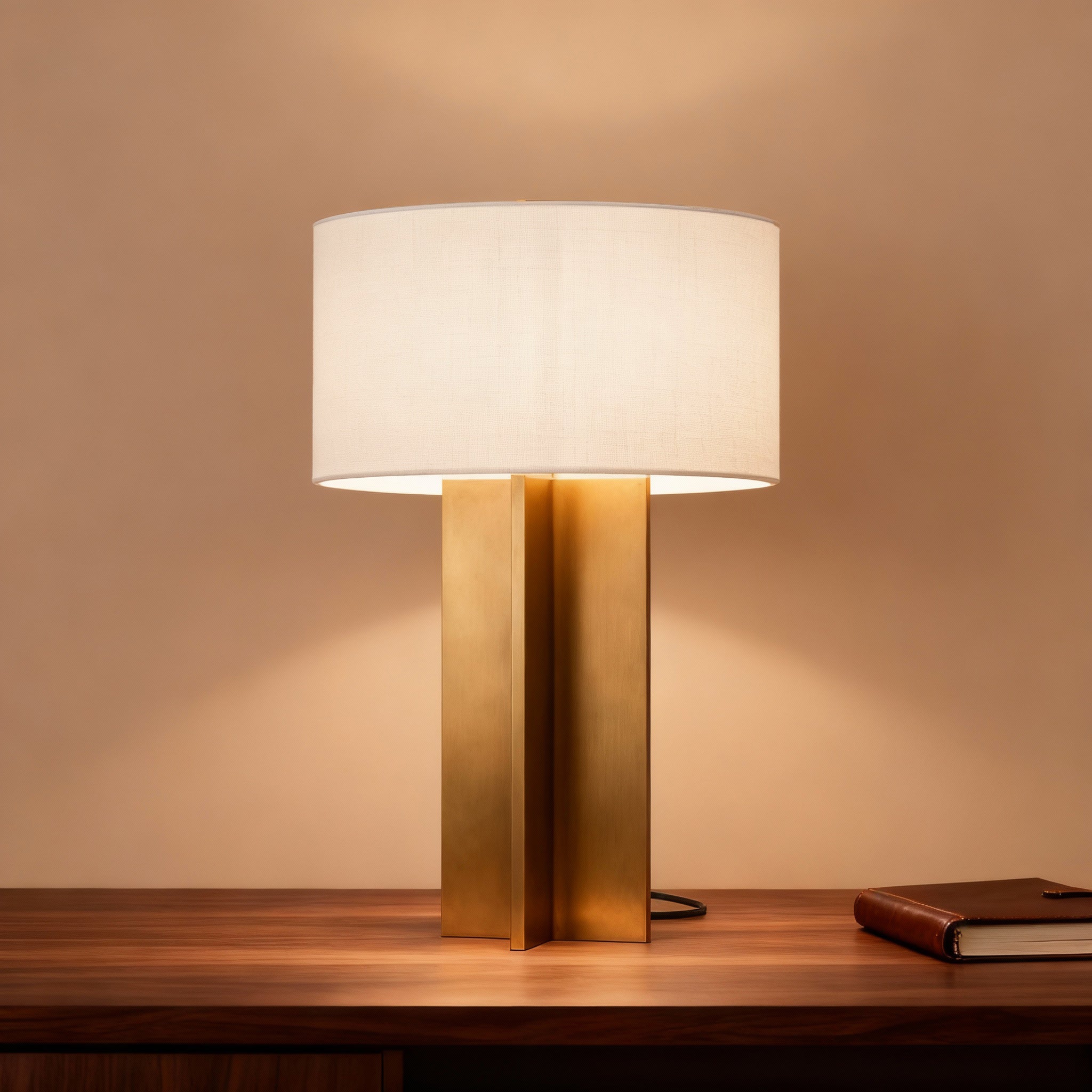 Axis Table Lamp in Bronze & Pewter