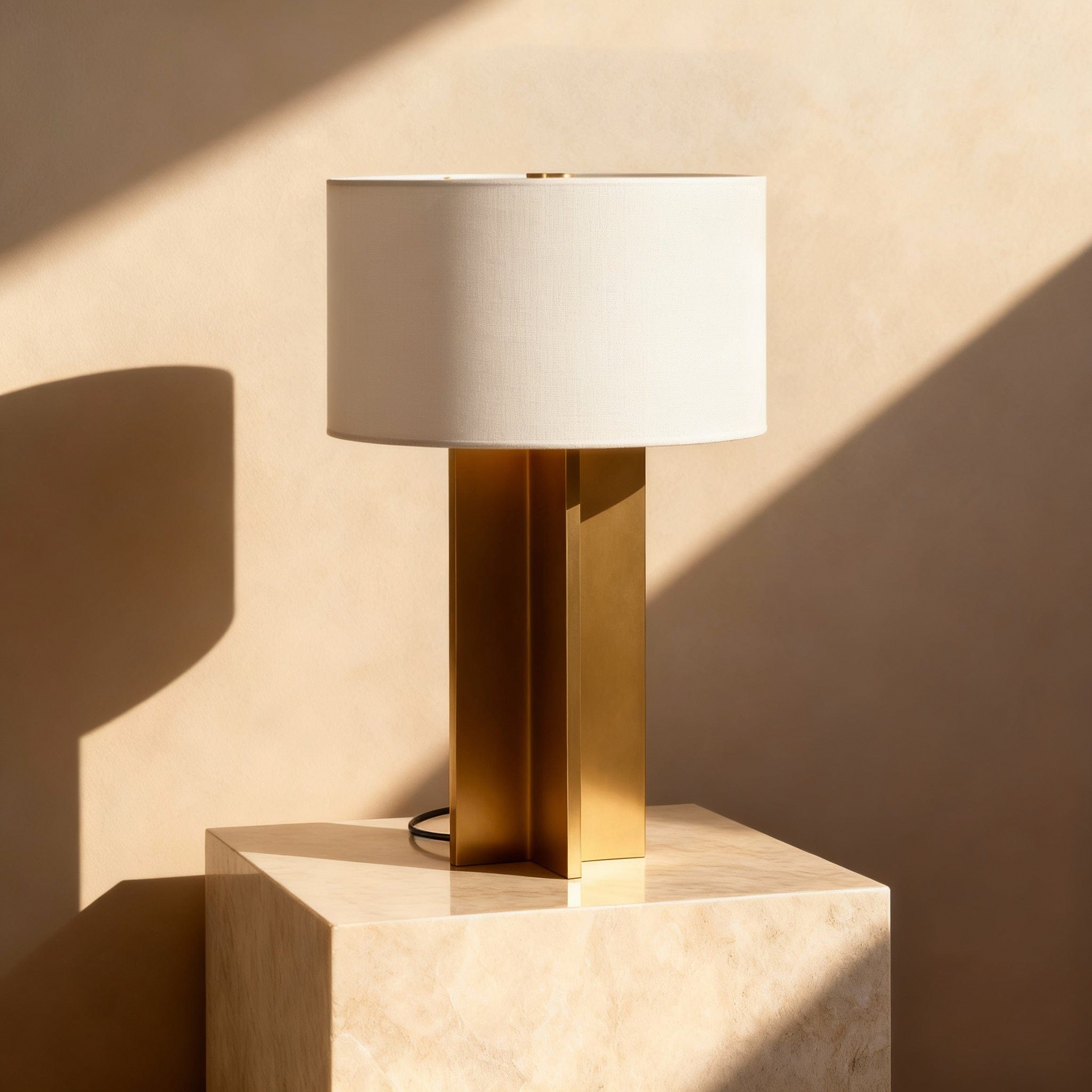 Axis Table Lamp in Bronze & Pewter