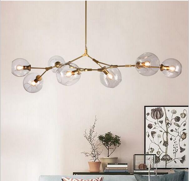 Gaffer Chandelier in Black & Gold