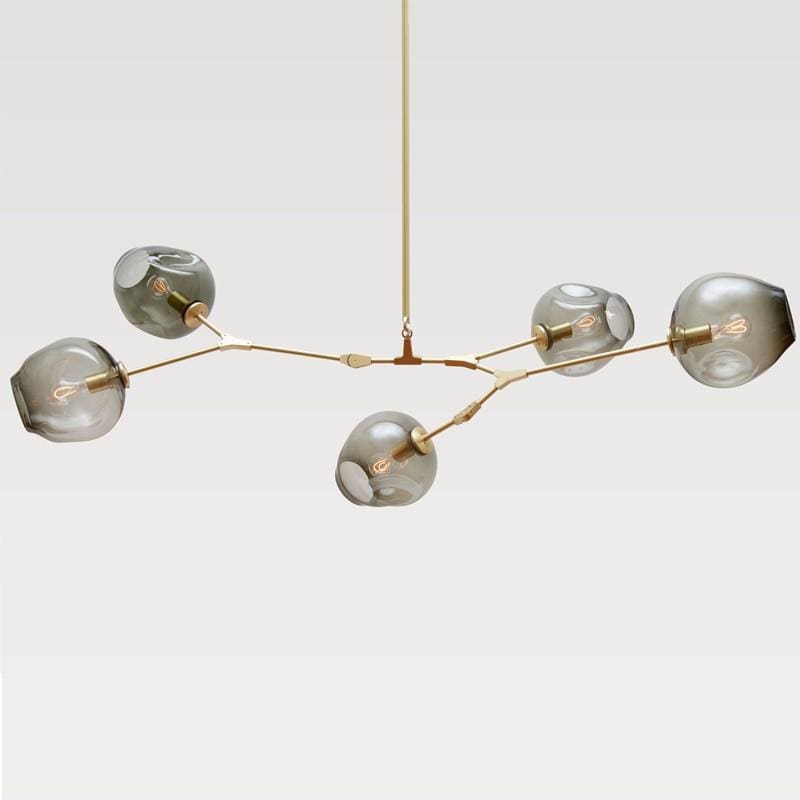 Gaffer Chandelier in Black & Gold
