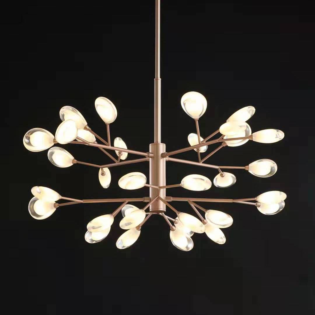 Floe Chandelier in Gold & Black
