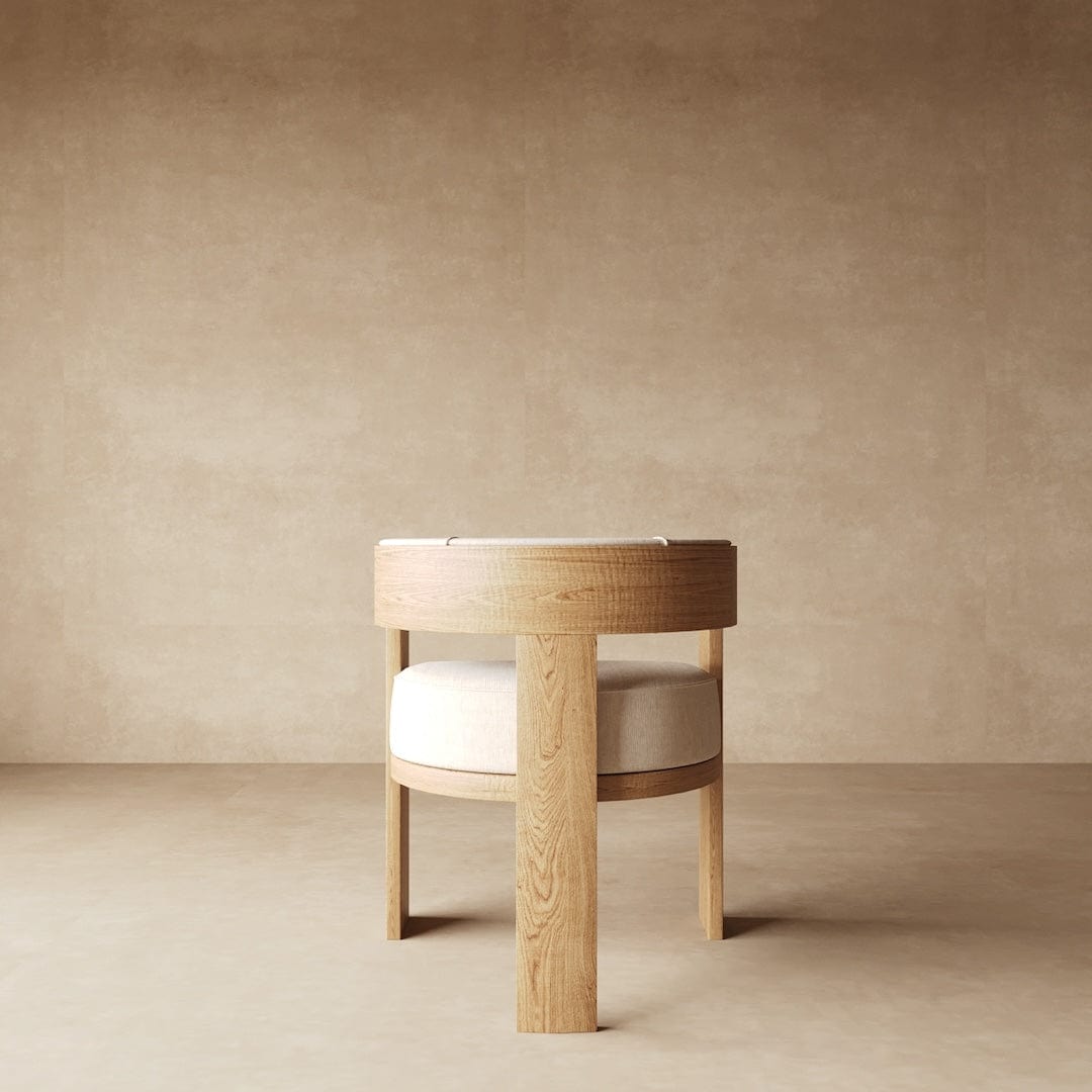 Mary Dining Chair in Performance Linen & Performance Leather
