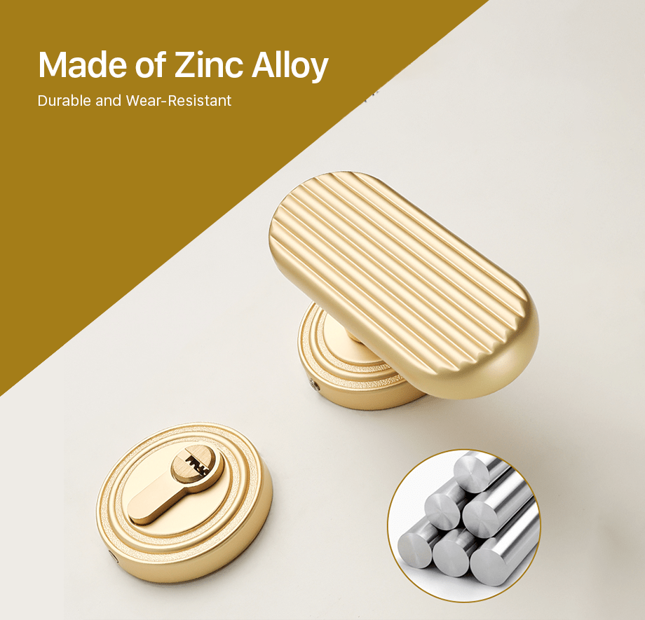 Mountain Harth Door Lock in Pearl Grey & Pearl Gold