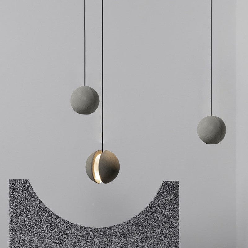Sphered Cement Pendant Light