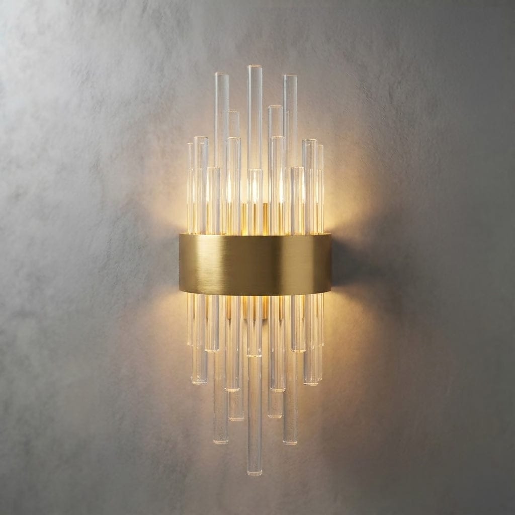 Opulent Glow Wall Light in Transparent & With Gold