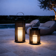 Lantern Sora Weave Light in Black & Dark Brown