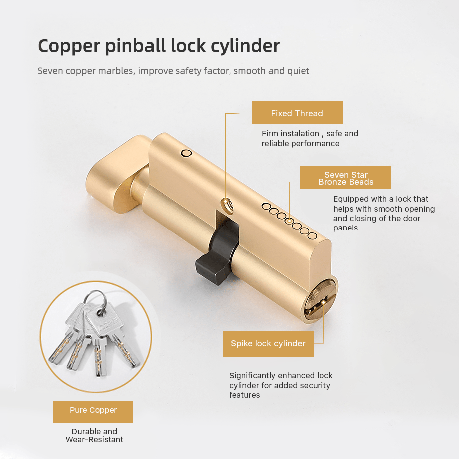 Pendergrass Door Lock in Pearl Grey & Brushed Brass