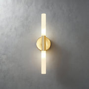 Piped Up Cylindrical Wall Light in Gold & Black