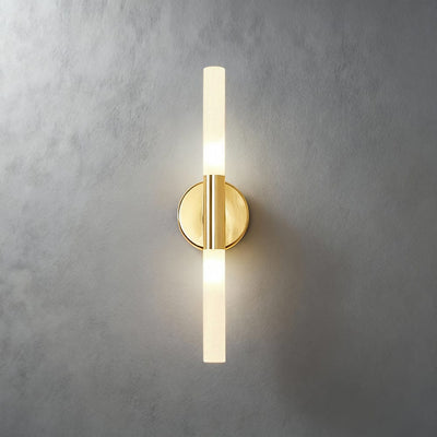 Piped Up Cylindrical Wall Light in Gold & Black