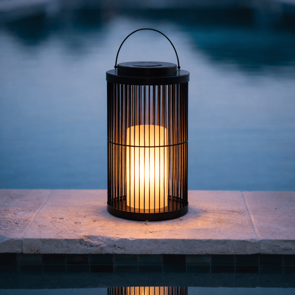 Lantern Sora Weave Light in Black & Dark Brown