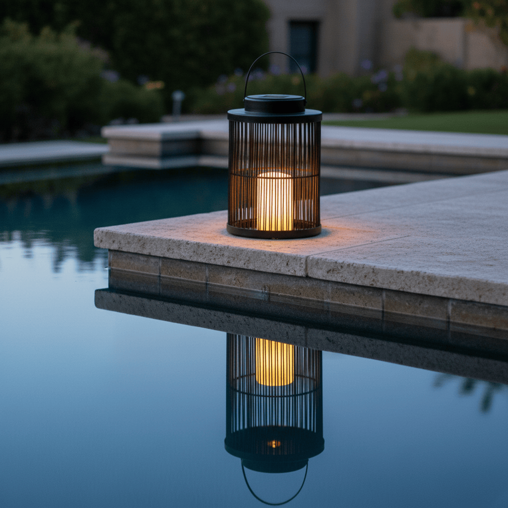 Lantern Sora Weave Light in Black & Dark Brown