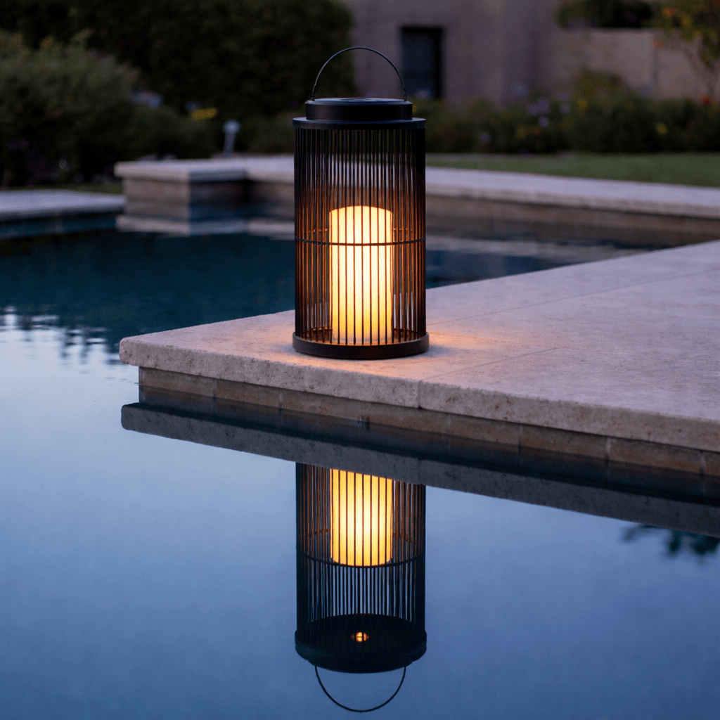 Lantern Sora Weave Light in Black & Dark Brown