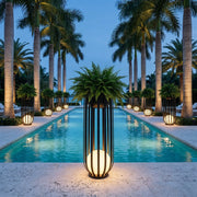 Flower Pot Solar Garden Light in Black & Copper