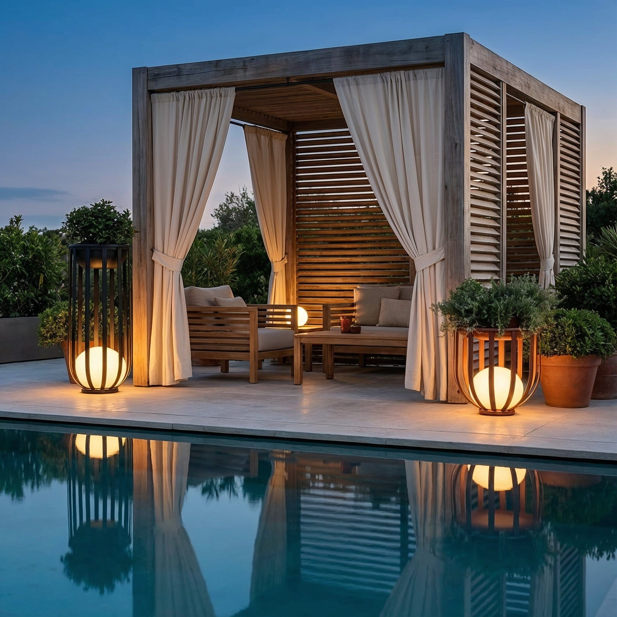 Flower Pot Solar Garden Light in Black & Copper