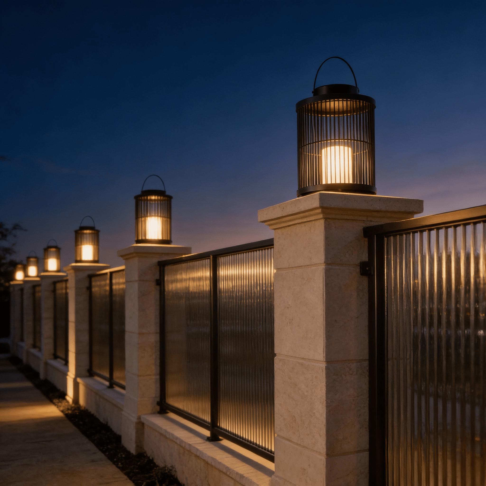 Lantern Sora Weave Light in Black & Dark Brown