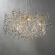 Crystalline Luxe Chandelier in Gold & Silver