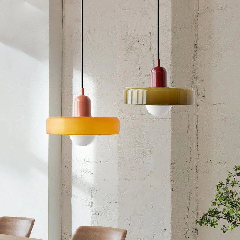 Mono Geni Pendant Light in White & Green
