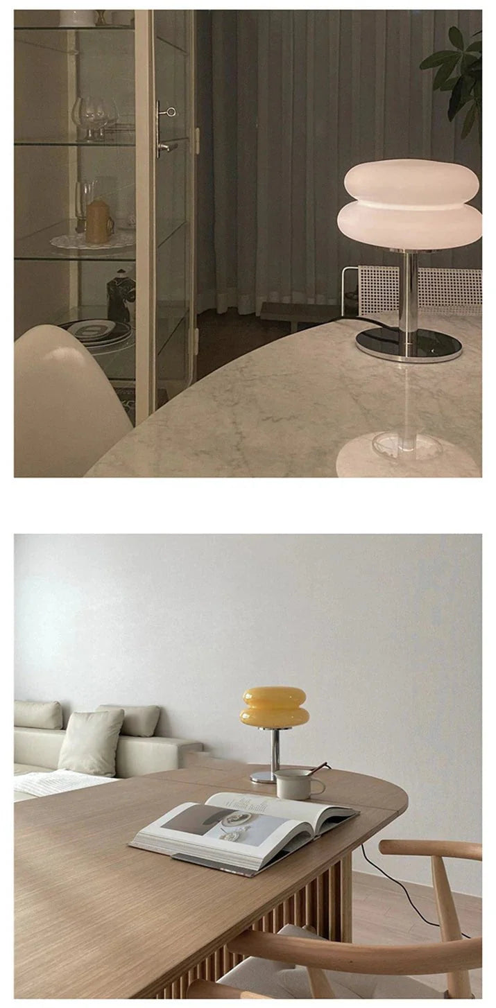 Bubble Tart Table Lamp in Pink & White