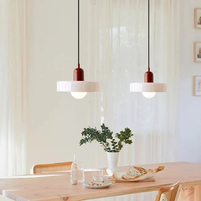 Mono Geni Pendant Light in White & Green