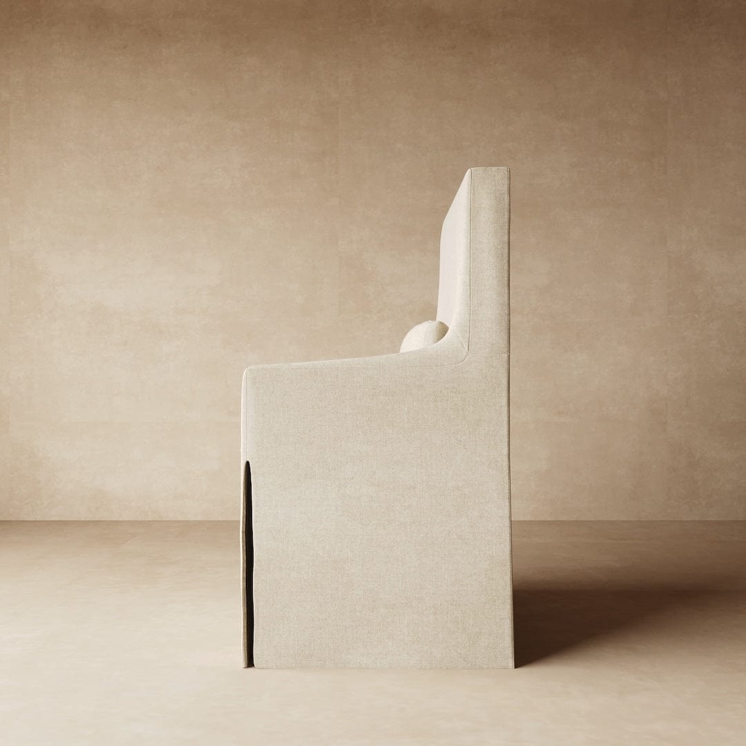 Signature Upholstered Armchair in Performance Linen & European Linen