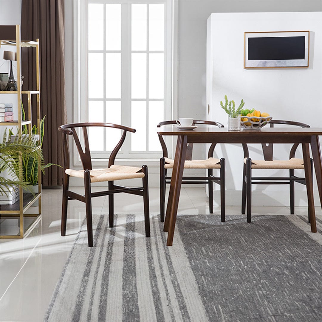 Japandi Wishbone Chair in Beech & Walnut