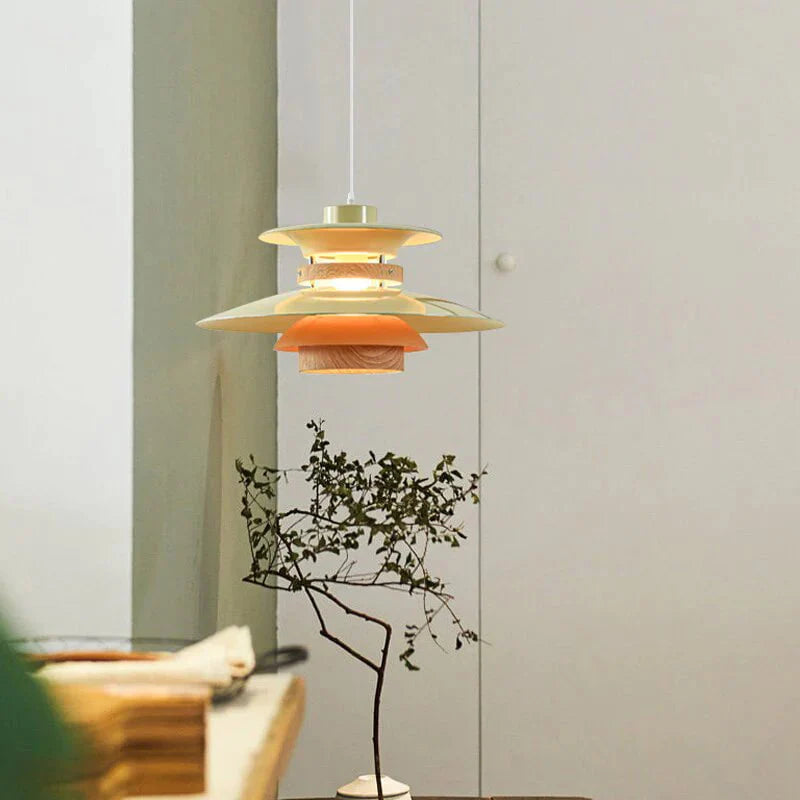 Scandinavian Pendant Light in Black Walnut & Black Birch